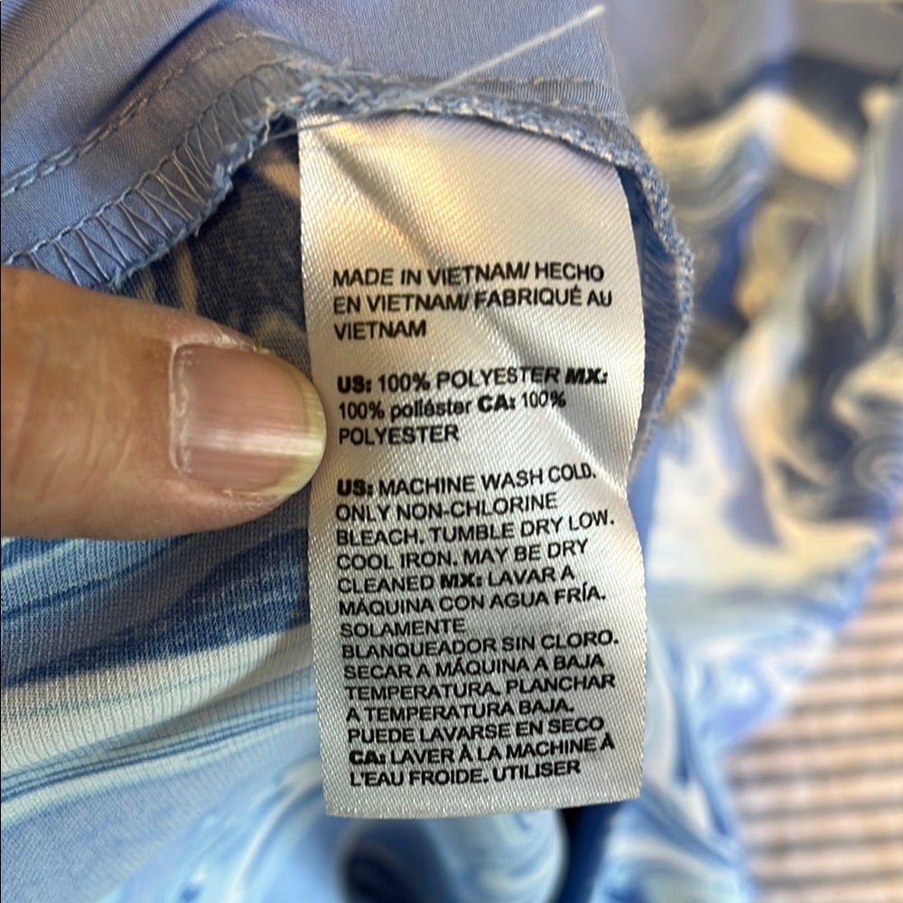 Chico's Blue and white Swirl Pants - Picture 5 of 5